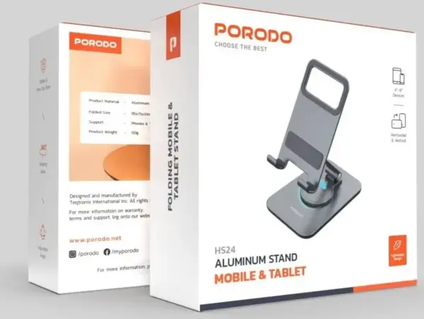 PORODO ALUNINUM STAND MOBILE & TABLET | GERY | HS24